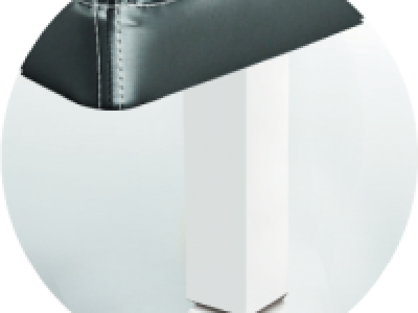 Potes Sonpura Madera Cuadrada Blanca / Pie Biselado 5x5x25 cm